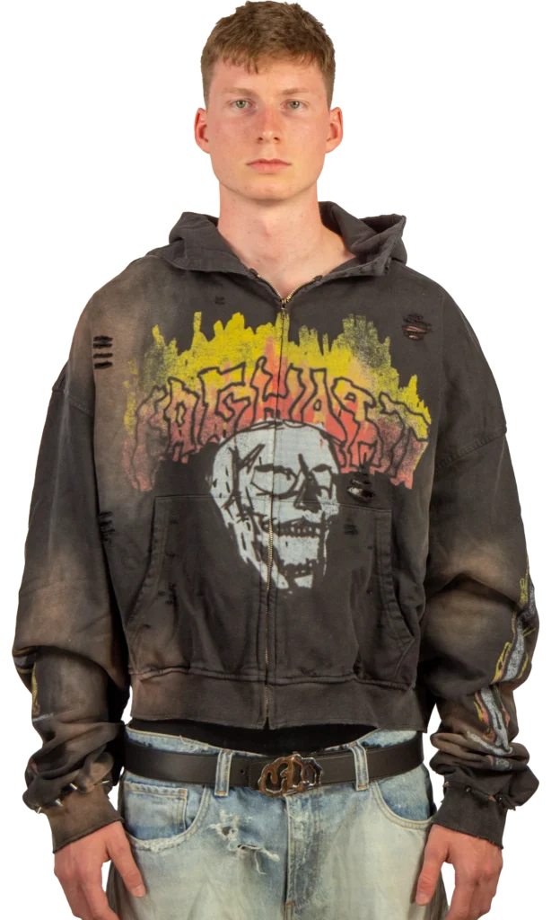 SKULL IN HELL Zip-Up Hoodie